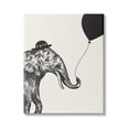 thumbnail image 1 of Stupell Industries Elephant with Derby Hat Holding Black Balloon, 16 x 20,Design by Heather McLaughlin, 1 of 5