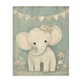 thumbnail image 1 of Stupell Industries Cottage Elephant with Overhead Banner Canvas Art, 24 x 30, by Ink Drop Loft, 1 of 8