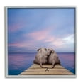 thumbnail image 1 of Stupell Industries Elephants Cuddling on Dock Animals & Insects Painting Gray Framed Art Print Wall Art, 12 x 12, 1 of 8