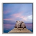 thumbnail image 1 of Stupell Industries Elephants Cuddling on Dock Animals & Insects Painting Gray Framed Art Print Wall Art, 24 x 24, 1 of 8
