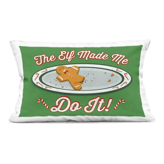 Stupell Industries Elf Made Me Do It Decorative Printed Throw Pillow design by Jedco Brands, Inc., 14 x 7 x 20
