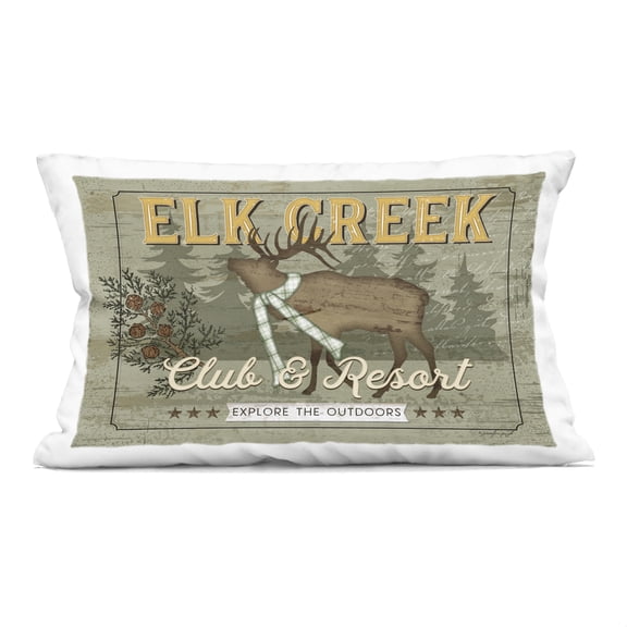Stupell Industries Elk Creek Club Resort Decorative Printed Throw Pillow, design by Jennifer Pugh