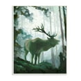 thumbnail image 1 of Stupell Industries Elk Wilderness Silhouette Deep Green Forest Animal Wall Plaque, 13 x 19, Design by Jacob Green, 1 of 6