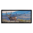 thumbnail image 1 of Stupell Industries Elk Wildlife Mountain Landscape Animals & Insects Painting Black Framed Art Print Wall Art, 1 of 7