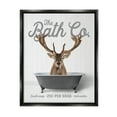 thumbnail image 1 of Stupell Industries Elk in Bathtub Animals & Insects Painting Black Floater Framed Art Print Wall Art, 17 x 21, 1 of 2