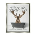 thumbnail image 1 of Stupell Industries Elk in Bathtub Animals & Insects Painting Gray Floater Framed Art Print Wall Art, 17 x 21, 1 of 10