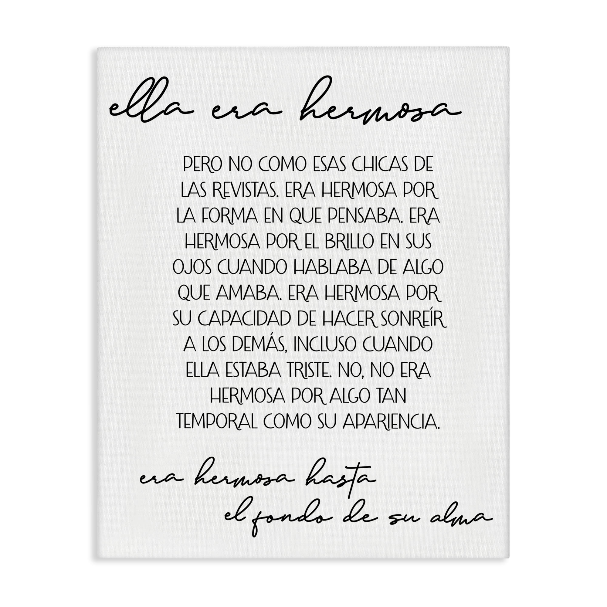 Stupell Industries Ella era Hermosa Inspirational Quotes & Sayings Painting Wrapped Canvas Art Print Wall Art, 24 x 30