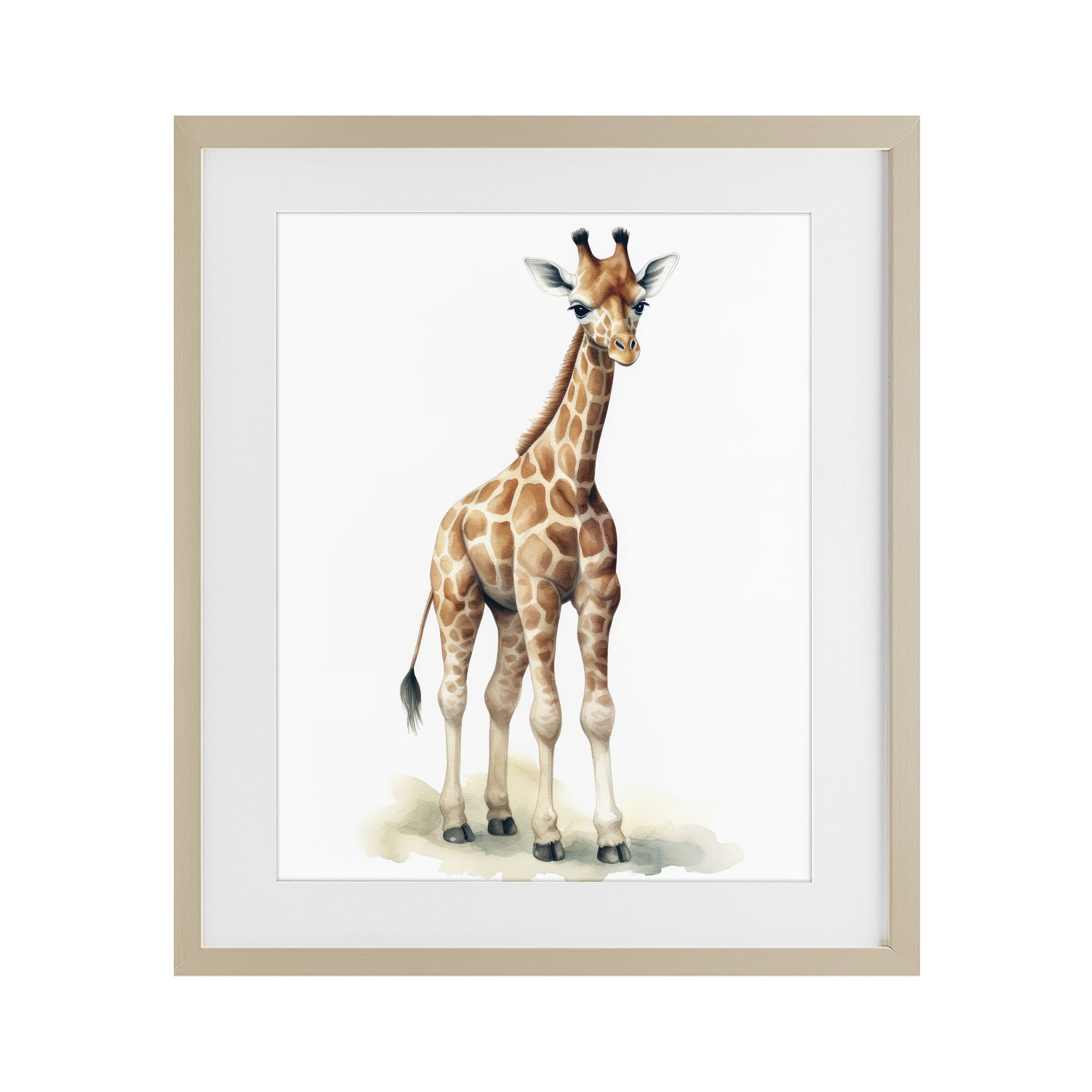 Stupell Industries Eloise Long Legs Giraffe Birch Framed Print Under Glass, design by Ray Powers