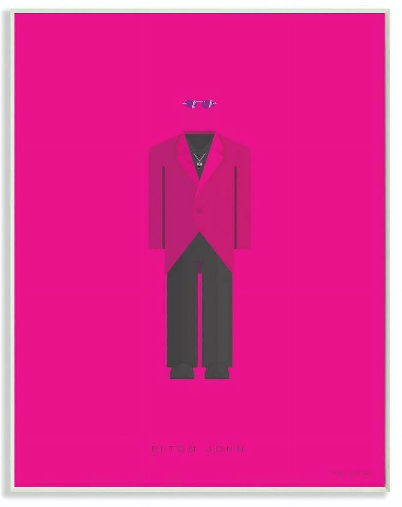 Stupell Industries Elton John Famous People Characters Fashion Design Wall Plaque by Fred Birchal