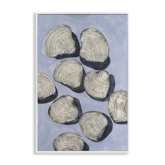 Stupell Industries Embellished Shells Arrangement White Framed Giclee Art design by Michael Willett, 30 x 20
