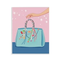 Stupell Industries Embellishing My Glam Handbag Fashion Painting Unframed Art Print Wall Art, 11 x 14