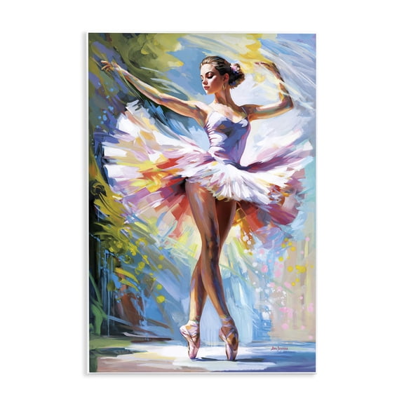 Stupell Industries Embrace In Motion Ballet Entertainment Painting Unframed Art Print Wall Art, 13 x 19