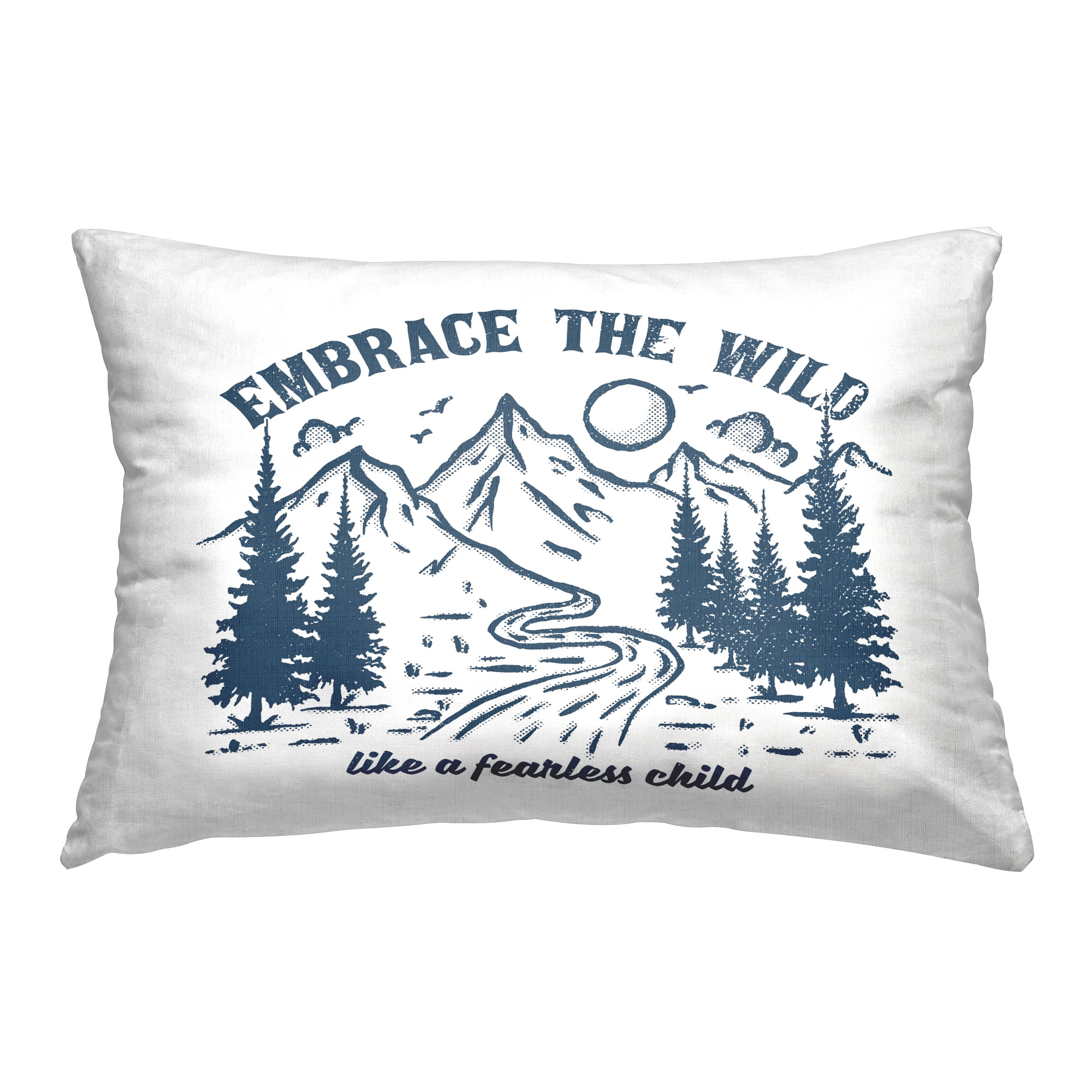 Stupell Industries Embrace the Wild Phrase Decorative Printed Throw Pillow Design by Ahmed Sameh Hussein.