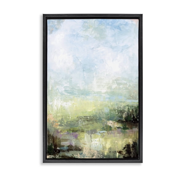 Stupell Industries Emerald Coast Landscape Black Framed Floater Canvas Wall Art design by Wani Pasion, 31 x 21