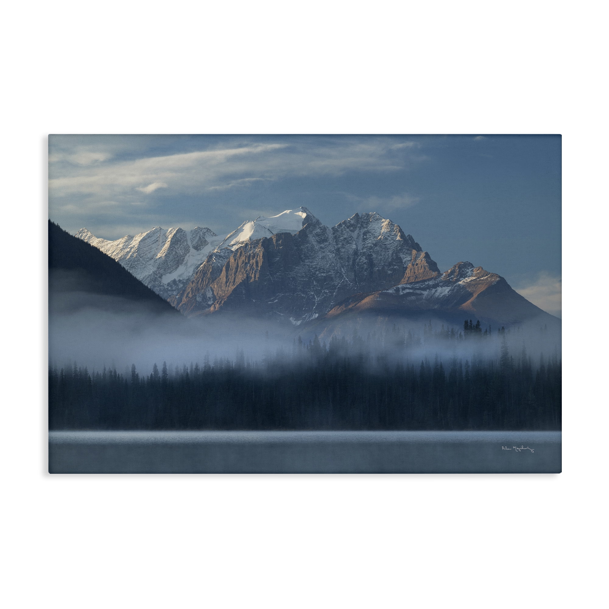 Stupell Industries Emerald Lake & Mountain Landscape & Nature Photography Wrapped Canvas Art Print Wall Art, 24 x 16