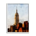 thumbnail image 1 of Stupell Industries Empire State Building Cityscape Town & City Painting White Framed Art Print Wall Art, 1 of 5