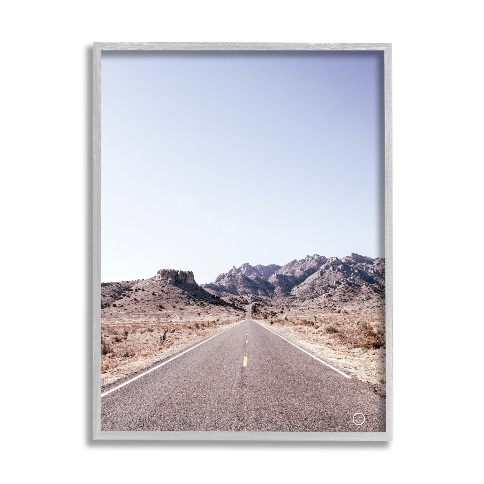 Stupell Industries Empty Desert Road Sun Bleached Asphalt Photography, 11 x 14, Design by Nathan Larson