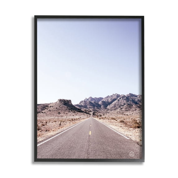 Stupell Industries Empty Desert Road Sun Bleached Asphalt Photography, 16 x 20, Design by Nathan Larson
