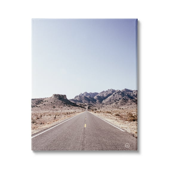 Stupell Industries Empty Desert Road Sun Bleached Asphalt Photography, 36 x 48, Design by Nathan Larson