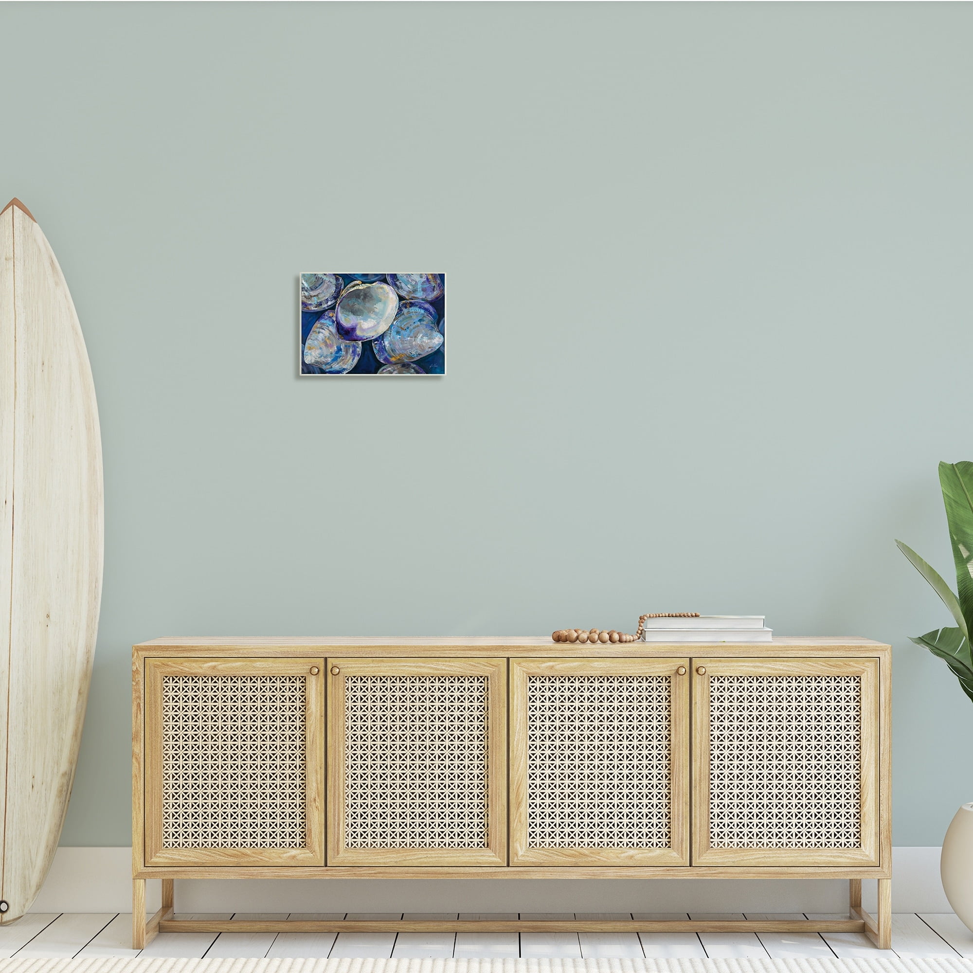 Stupell Industries Empty Seashells Expressive Clam Shells Modern Abstract Painting, 15 x 10, Design by Jeanette Vertentes