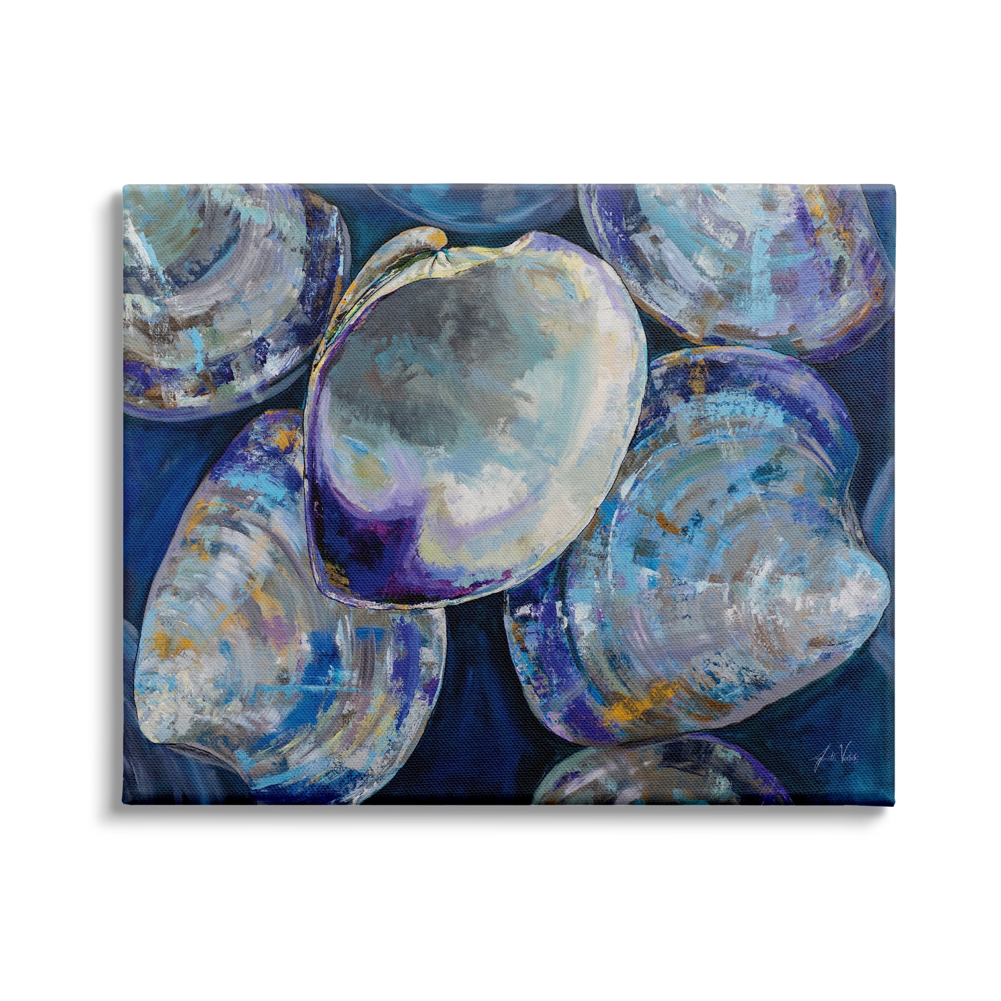 Stupell Industries Empty Seashells Expressive Clam Shells Modern Abstract Painting, 30 x 24, Design by Jeanette Vertentes