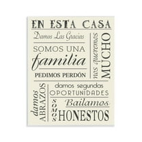 Stupell Industries En Esta Casa Familia Inspirational Quotes & Sayings Painting Unframed Art Print Wall Art, 11 x 14