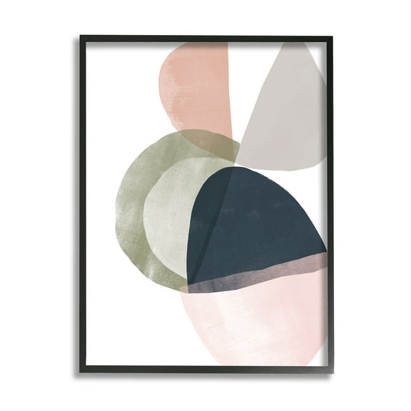 Stupell Industries Encapsulated Abstraction Organic Blue Green Pink Black Framed, 24 x 30, Design by June Erica Vess