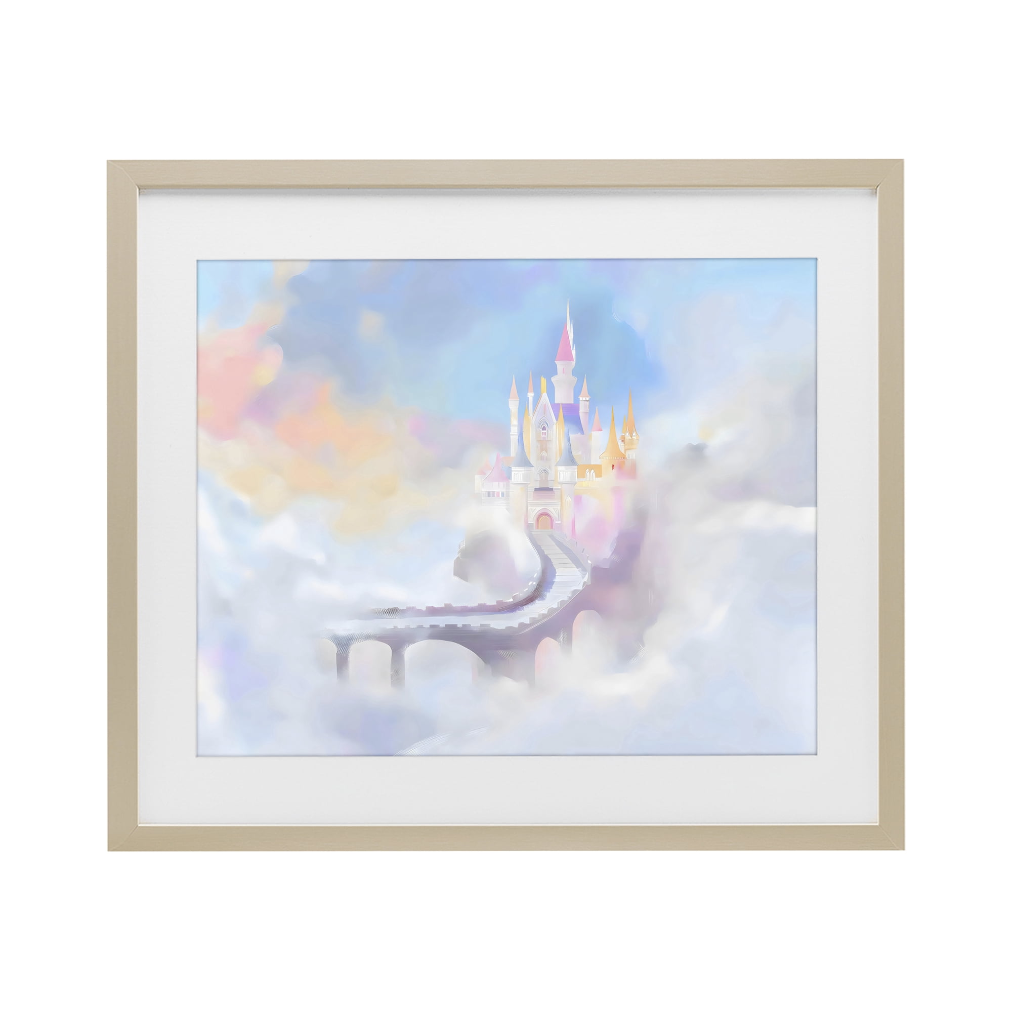 Stupell Industries Enchanted Bridge To Castle Birch Framed Print Under Glass, design by Arlington Prints