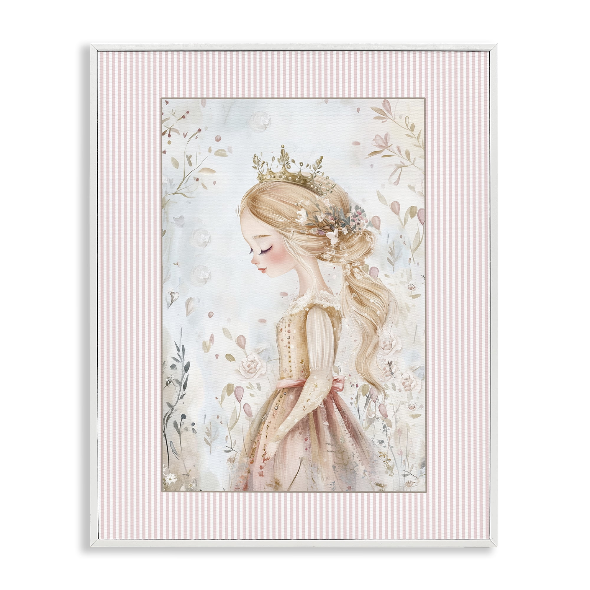 Stupell Industries Enchanted Dreams Princess White Framed Giclee Art, design by Christine Simpson Art