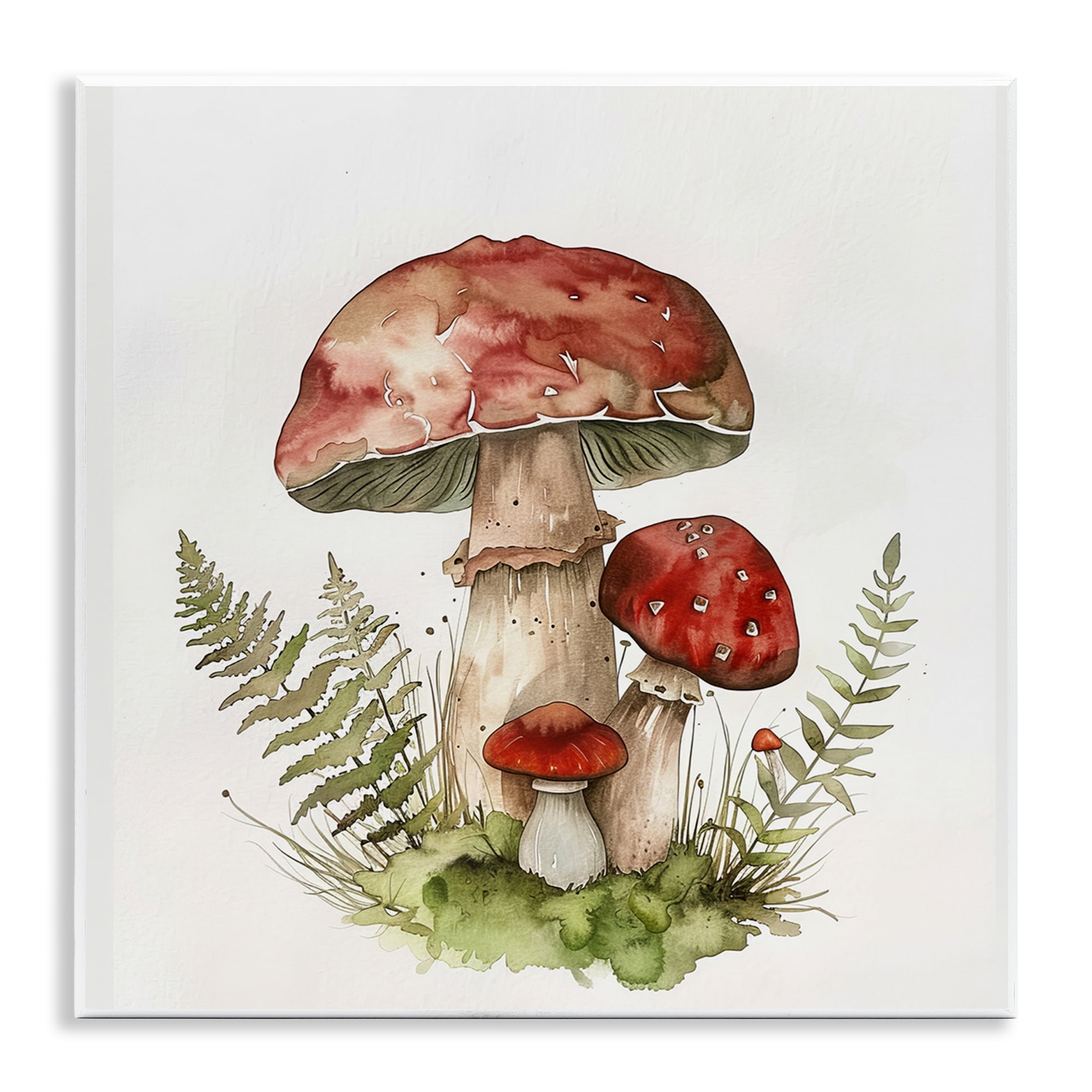 Stupell Industries Enchanted Forest Floor Plants & Flowers Painting Unframed Art Print Wall Art, 12 x 12