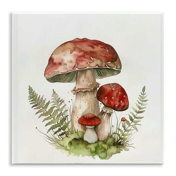 Stupell Industries Enchanted Forest Floor Plants & Flowers Painting Unframed Art Print Wall Art, 12 x 12