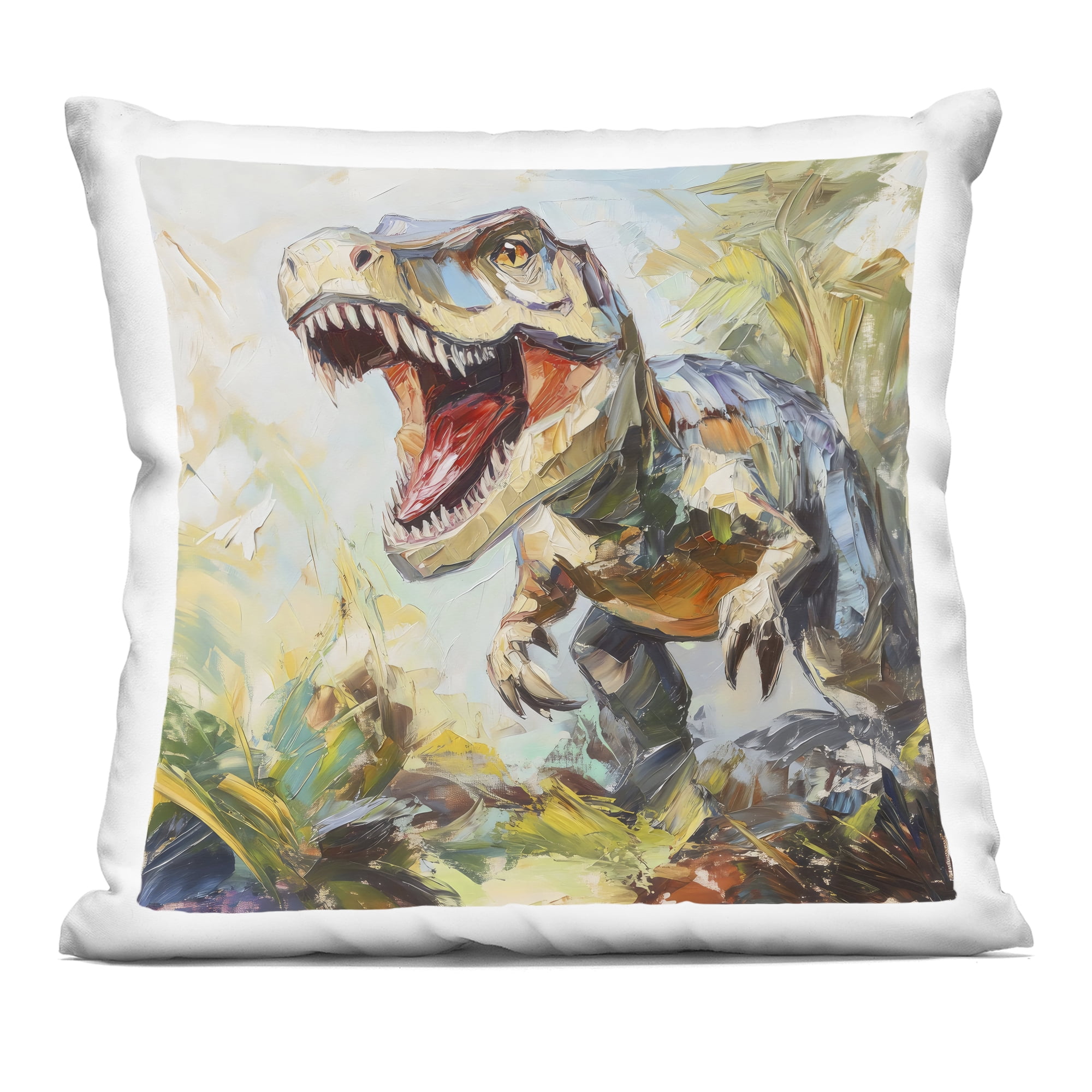 Stupell Industries Enchanting T-Rex Roar Decorative Printed Throw Pillow, design by Creative Studio