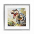 thumbnail image 1 of Stupell Industries Bohemian Enchanting T-Rex Roar Gray Framed Print Under Glass, 16 x 16, by Creative Studio, 1 of 8