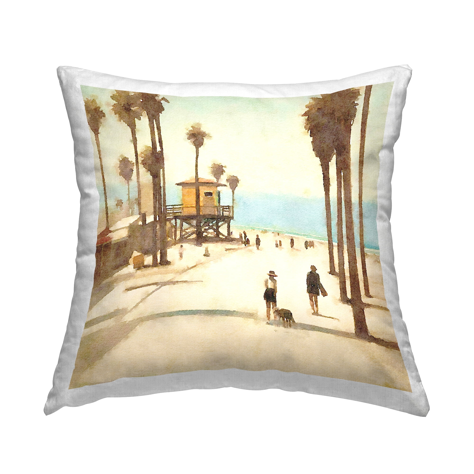 Stupell Industries End Of Road Beach Decorative Printed Throw Pillow Design by Noah Bay.