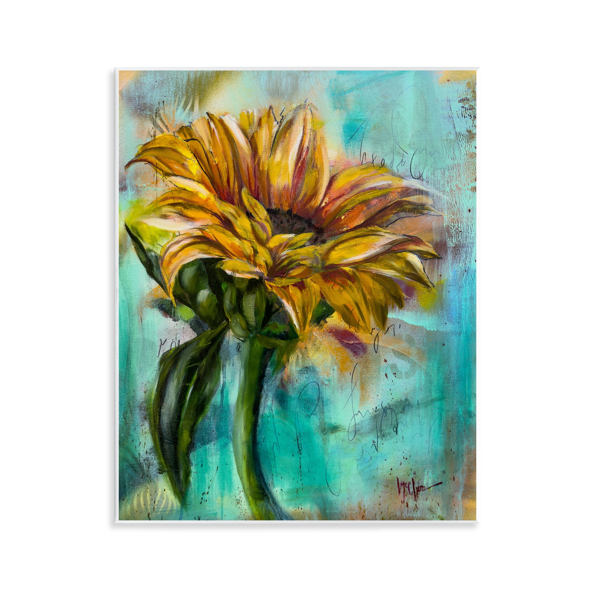 Stupell Industries End Of Summer Sunflower Plants & Flowers Painting Unframed Art Print Wall Art, 11 x 14