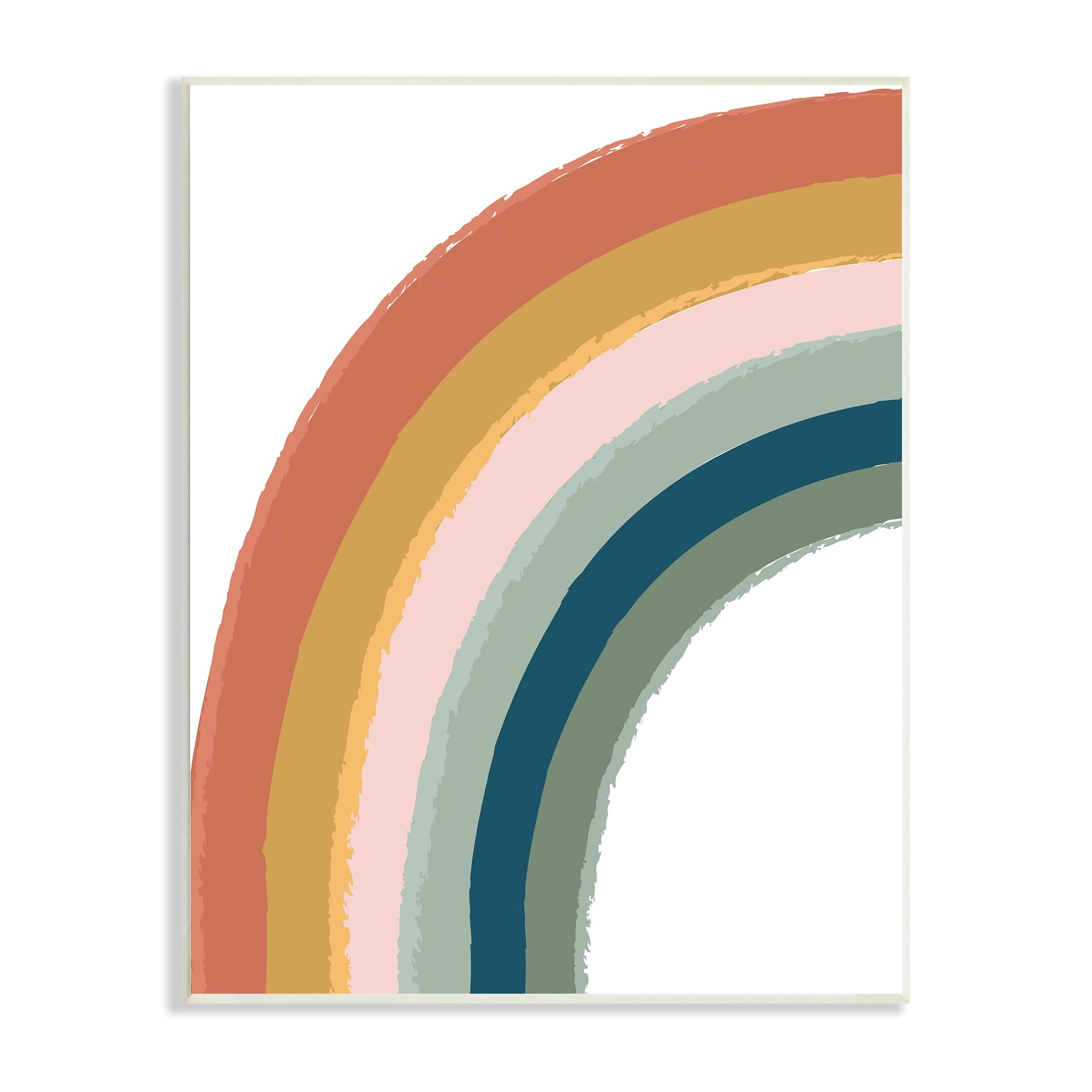 Stupell Industries End of Rainbow Chalk Smudge Pattern Nature Doodle ,13 x 19, Design by Lisa Perry Whitebutton