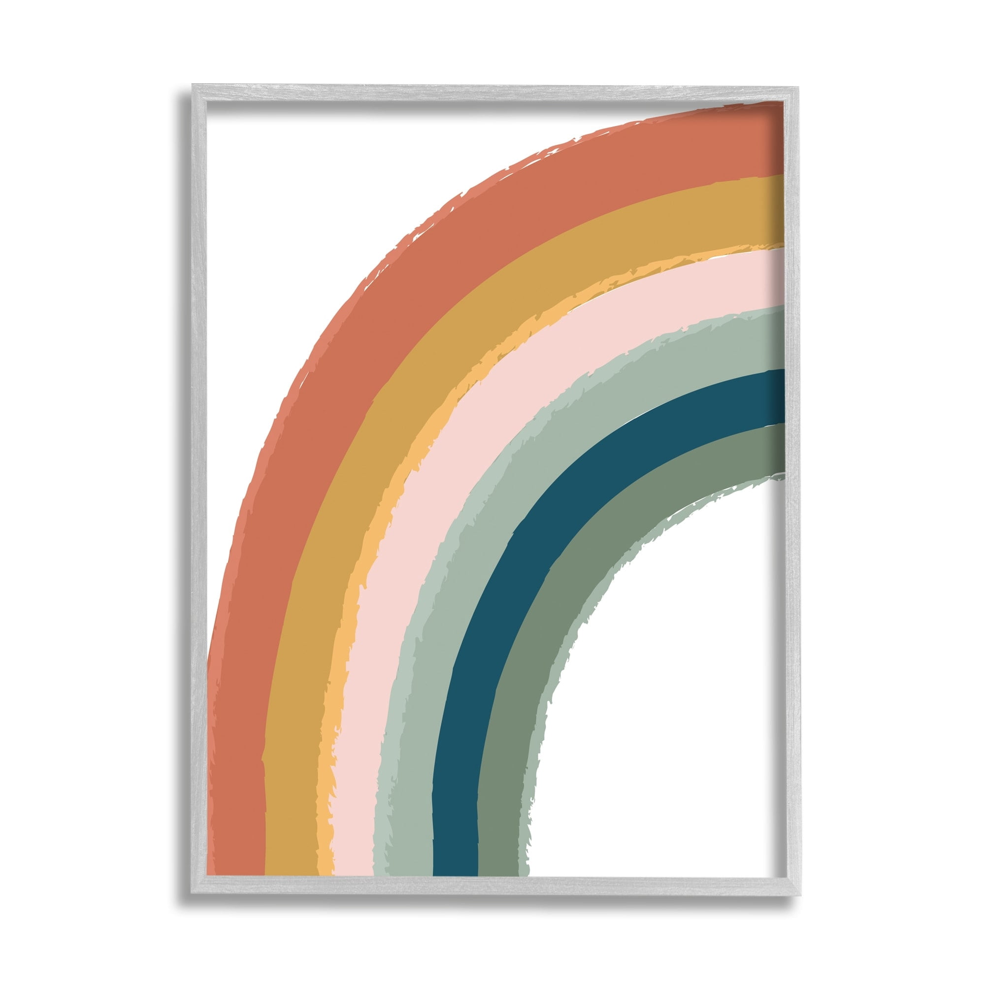 Stupell Industries End of Rainbow Chalk Smudge Pattern Nature Doodle ,24 x 30, Design by Lisa Perry Whitebutton