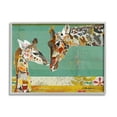 thumbnail image 1 of Stupell Industries Endearing Giraffe Family Layered Wildlife Animal Collage Graphic Art Gray Framed Art Print Wall Art, Design by Traci Anderson, 1 of 5