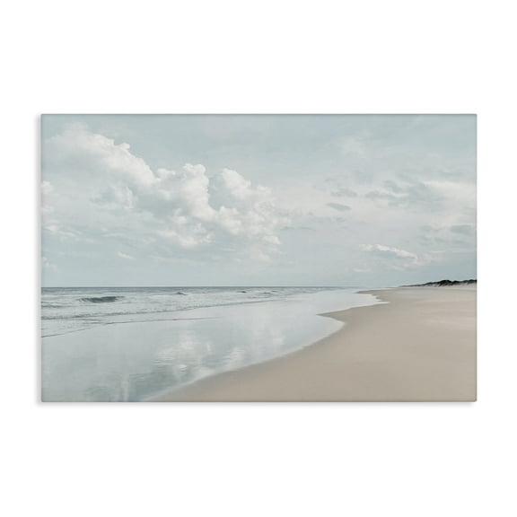 Stupell Industries Endless Beach View Nautical & Beach Photography Wrapped Canvas Art Print Wall Art, 24 x 16