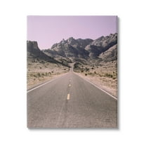 Stupell Industries Endless Desert Canyon Road Purple Sky Photograph Gallery Wrapped Canvas Print Wall Art, Design by Nathan Larson