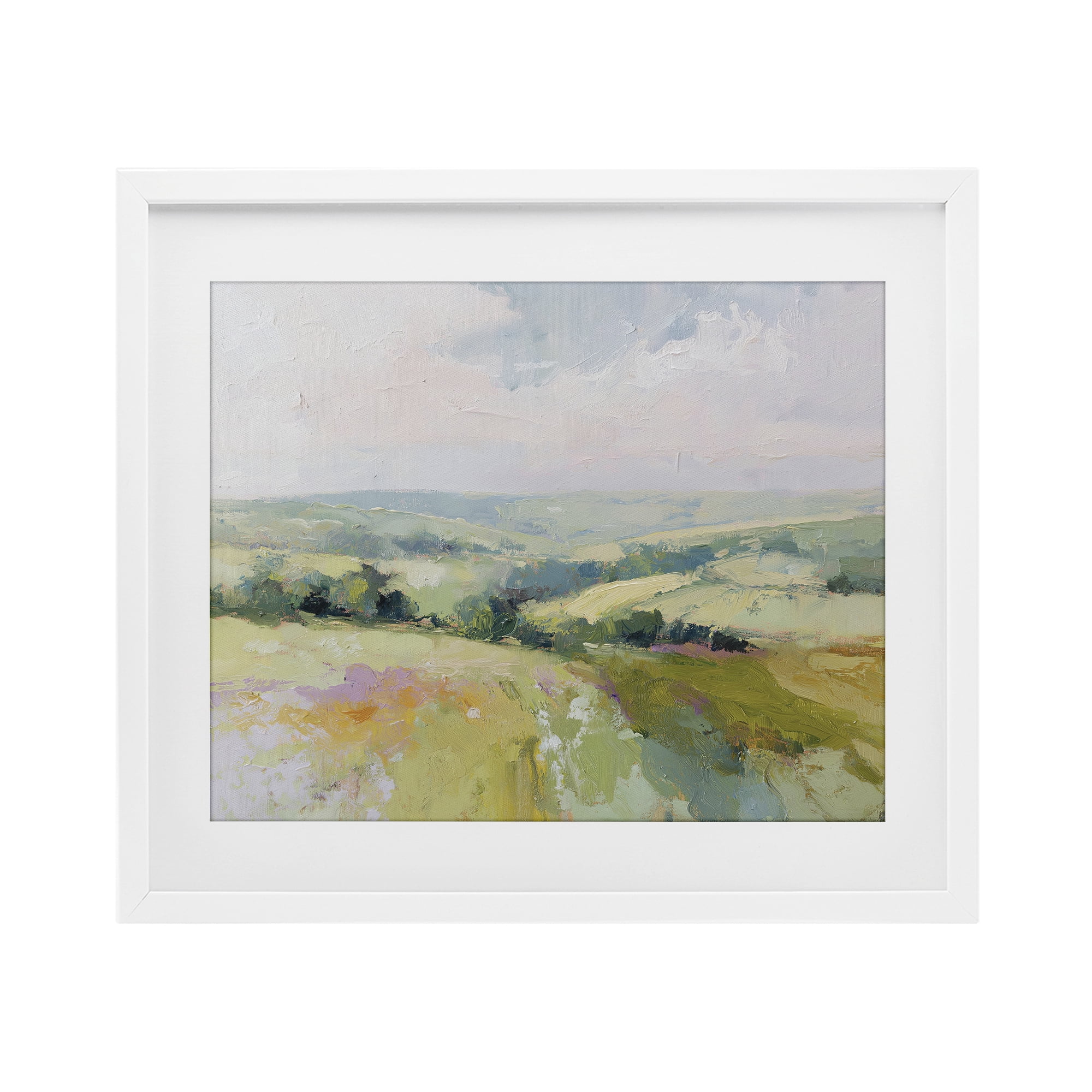 Stupell Industries Endless Green Hills White Framed Print Under Glass, design by Svetlana Aleynikova
