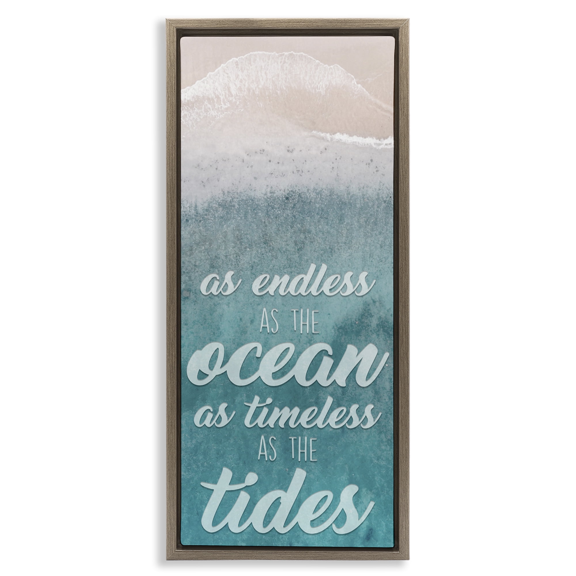 Stupell Industries Endless Ocean Timeless Tides Brown Framed Floater Canvas Wall Art, design by Marcus Prime