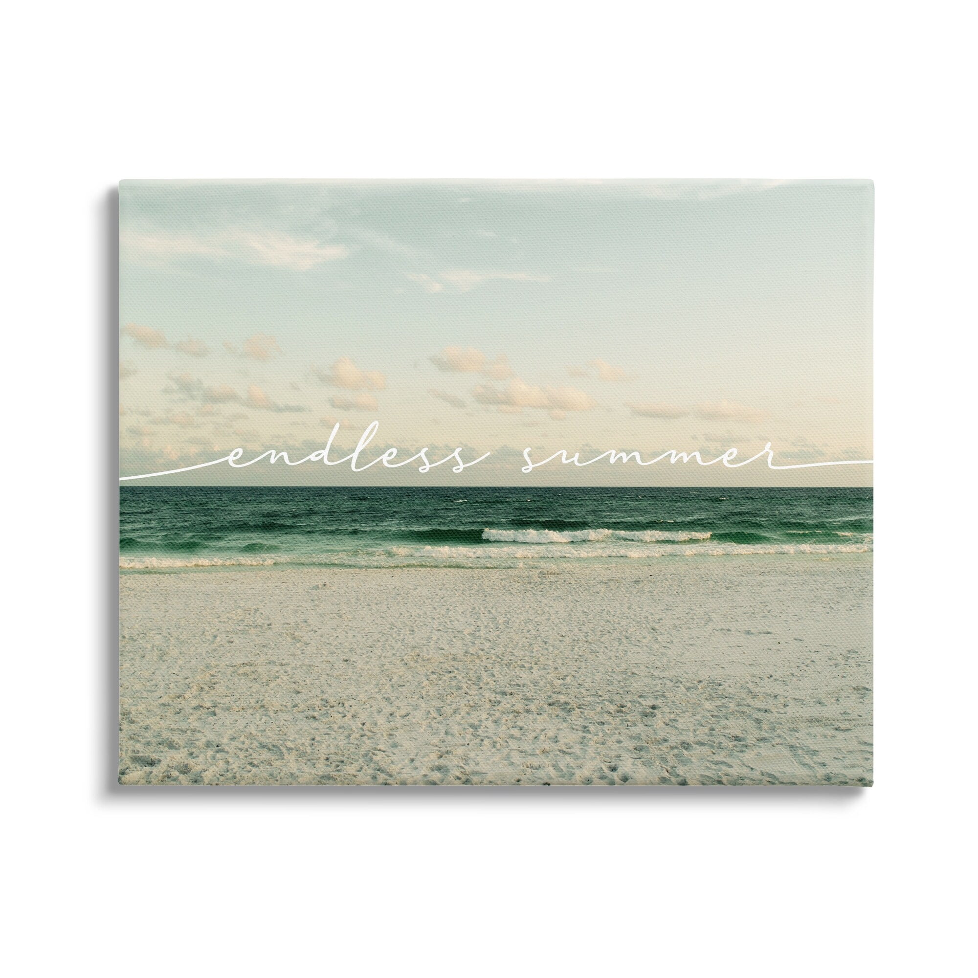 Stupell Industries Endless Summer Beach Waves Shore Coastal Painting Gallery Wrapped Canvas Print Wall Art
