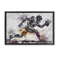 thumbnail image 1 of Stupell Industries Contemporary Endurance Football Sprint Black Floating Frame Canvas Art, 25 x 17, by Creative Studio, 1 of 8