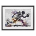 thumbnail image 1 of Stupell Industries Contemporary Endurance Football Sprint Black Framed Print Under Glass, 20 x 14, by Creative Studio, 1 of 8