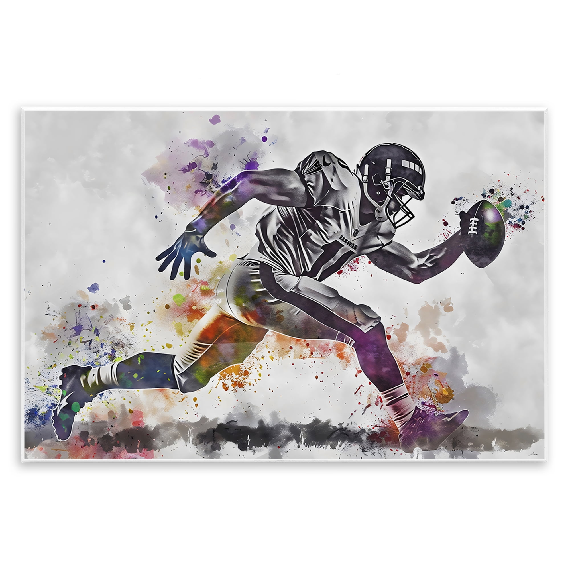 Stupell Industries Endurance Football Sprint Wall Plaque Art, design by Creative Studio