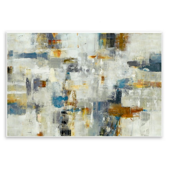 Stupell Industries Energetic Abstract Strokes Abstract Painting Unframed Art Print Wall Art, 15 x 10