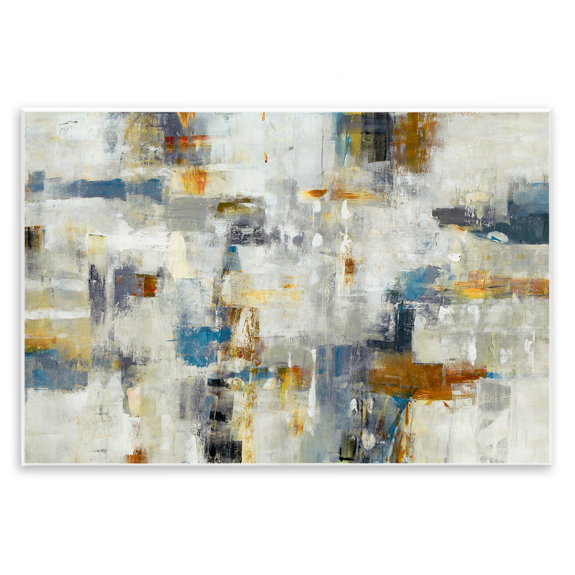 Stupell Industries Energetic Abstract Strokes Abstract Painting Unframed Art Print Wall Art, 19 x 13