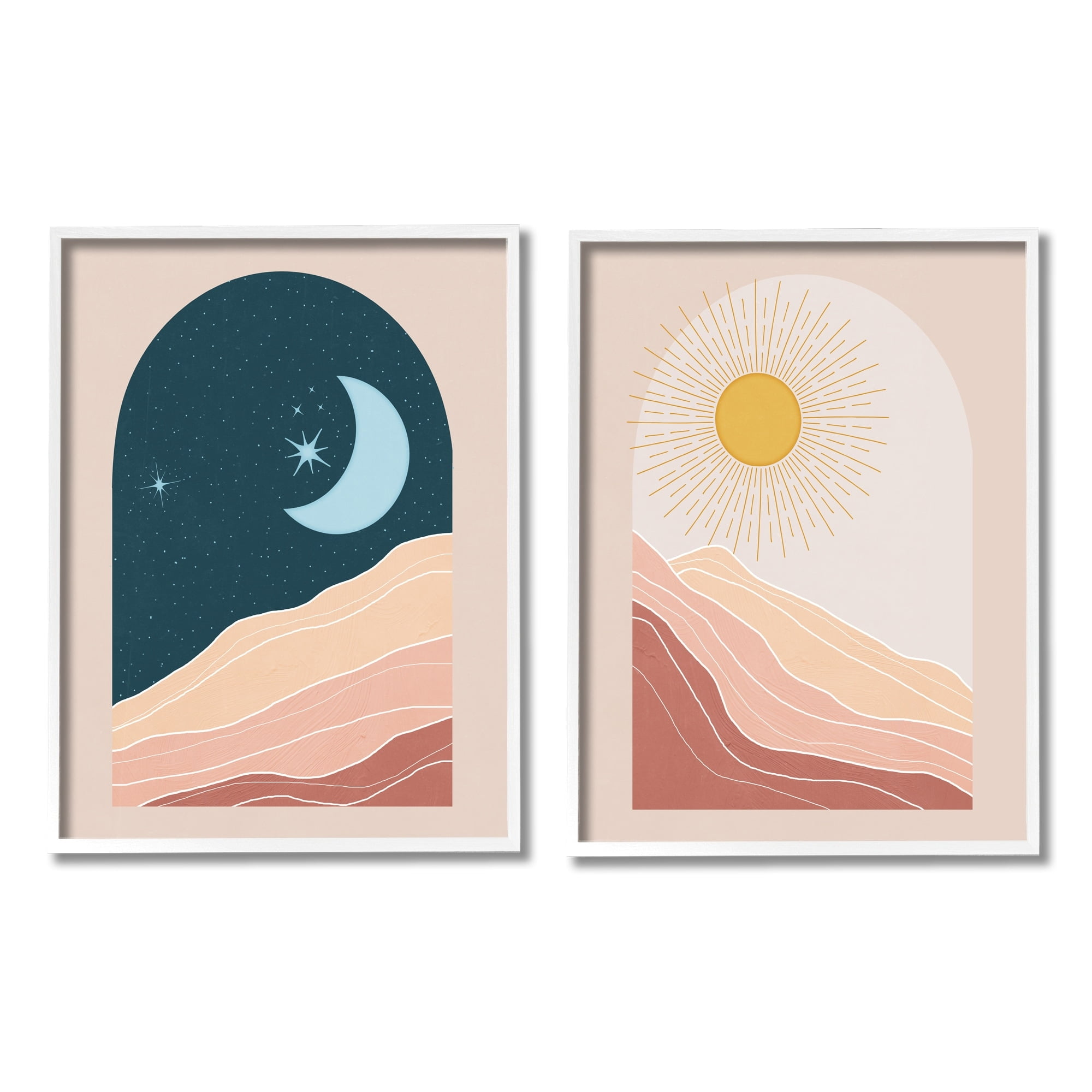 Stupell Industries Energetic Arid Desert Daily Sky Boho Landscape Windows,11 x 14, Design by Nina Blue