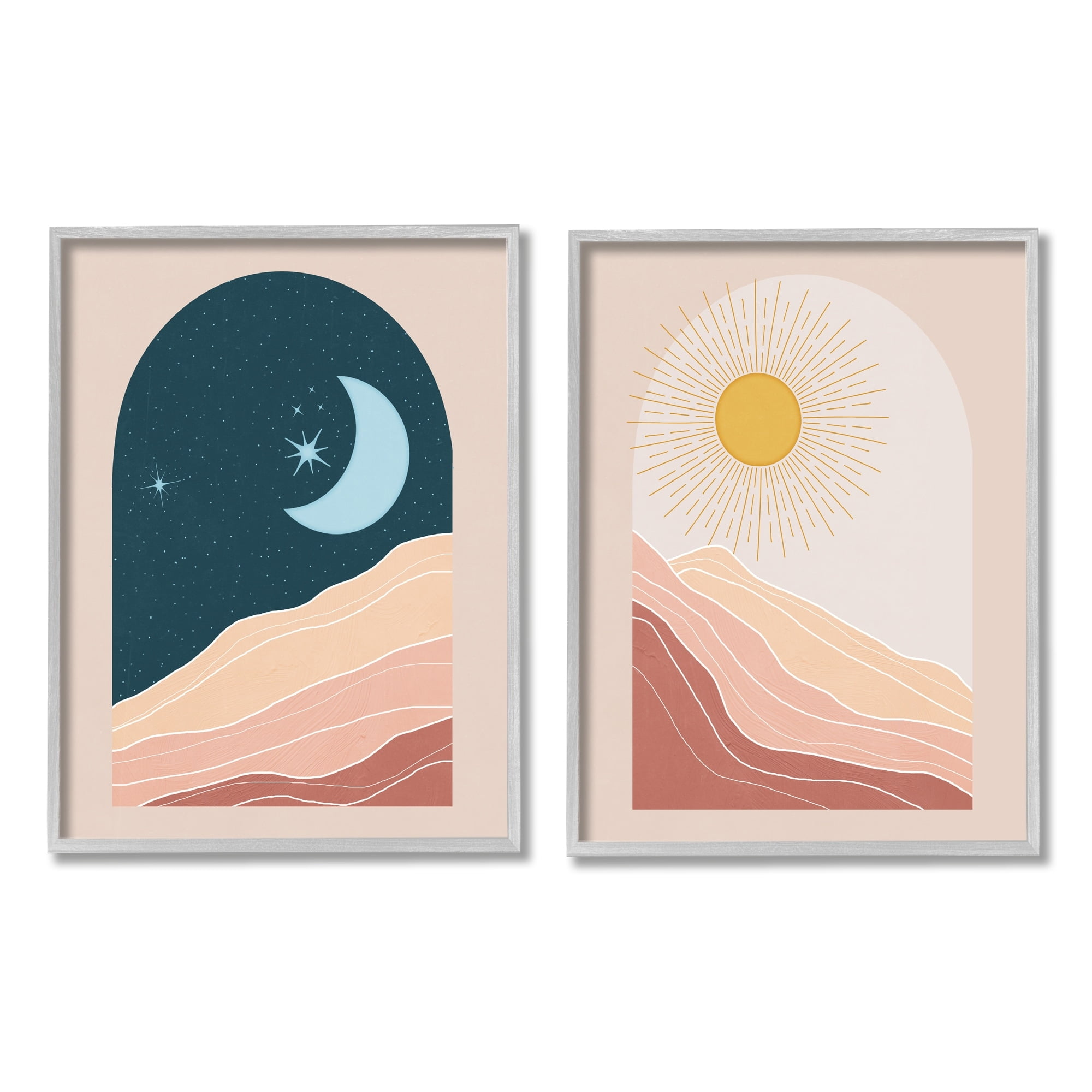 Stupell Industries Energetic Arid Desert Daily Sky Boho Landscape Windows,24 x 30, Design by Nina Blue